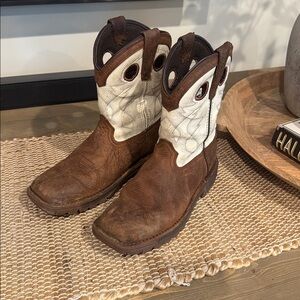 Rocky Kids Brown and White Boots